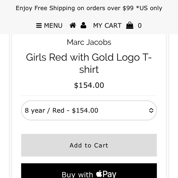 Little Marc Jacobs red and gold studded beaded logo T-shirt - Picture 3 of 7